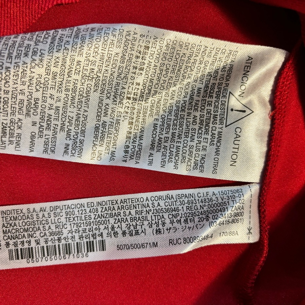 Zara red sheath dress with pockets - Picture 6 of 9